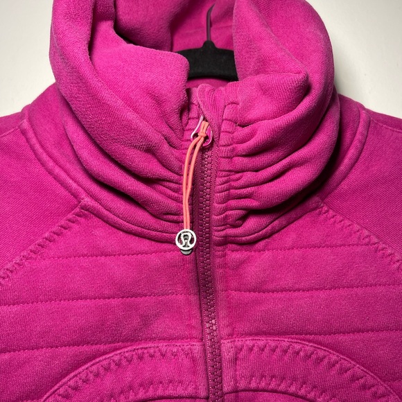 Lululemon Rasberry/Guava Calm And Cozy Scuba Cotton in Size 10 - Picture 5 of 9